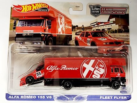 Hot Wheels Team Transport Alfa Romeo 155 V6 TI Fleet Flyer #53 on Sale