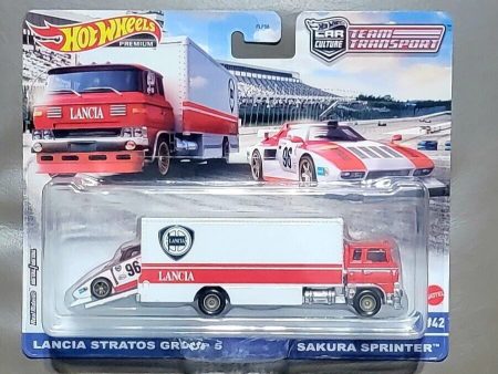 Hot Wheels Team Transport Lancia Stratos Group 5 Sakura Sprinter #42 Sale