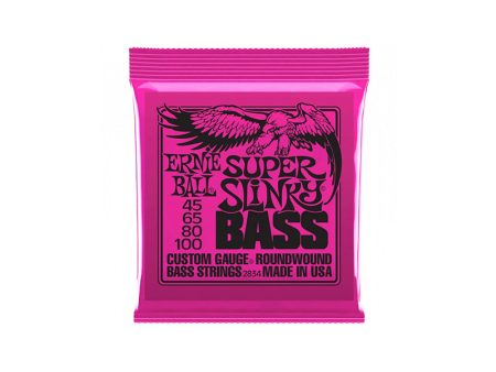 Ernie Ball 2834 Super Slinky Nickel Wound Electric Bass Guitar Strings - .045-.100 For Cheap