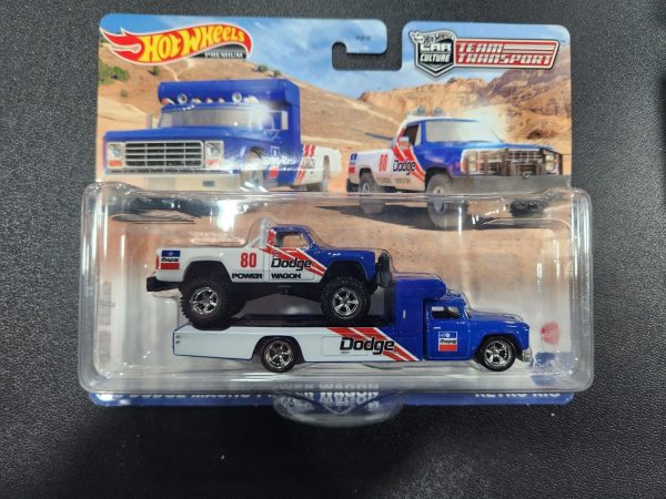 Hot Wheels Team Transport  80 Dodge Macho Power Wagon Retro Rig #51 Cheap