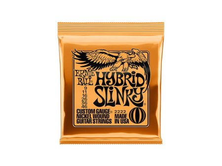 Ernie Ball 2222 Hybrid Slinky Nickel Wound Electric Guitar Strings - .009-.046 Supply