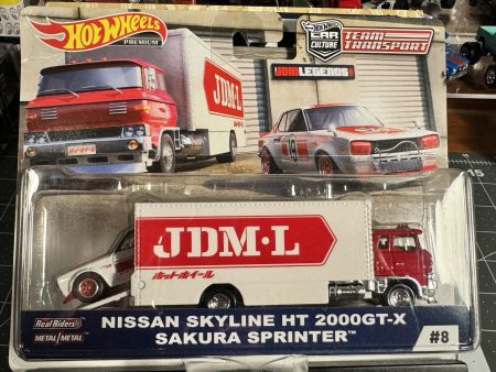 Hot Wheels Team Transport Nissan Skyline HT 2000GT-X JDM-L Sakura Sprinter #8 on Sale