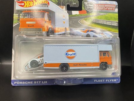 Hot Wheels Team Transport Porsche 917 LH Gulf Fleet Flyer #41 Sale