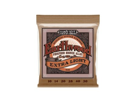 Ernie Ball 2150 Extra Light Earthwood Phosophor Bronze Acoustic Guitar Strings - .010-.050 Sale