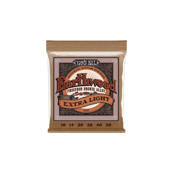 Ernie Ball 2150 Extra Light Earthwood Phosophor Bronze Acoustic Guitar Strings - .010-.050 Sale