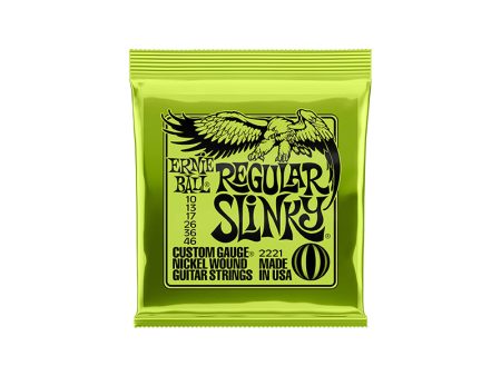 Ernie Ball 2221 Regular Slinky Nickel Wound Electric Guitar Strings - .010-.046 Online Sale