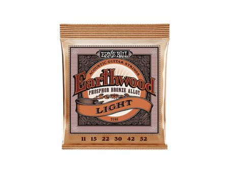 Ernie Ball 2148 Light Earthwood Phosophor Bronze Acoustic Guitar Strings - .011-.052 Online Sale