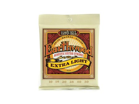 Ernie Ball 2006 Extra Light Earthwood 80 20 Bronze Acoustic Guitar Strings - .010-.050 For Sale