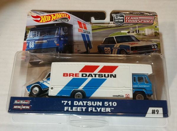 Hot Wheels Team Transport  71 Datsun 510 Fleet Flyer BRE #9 Discount