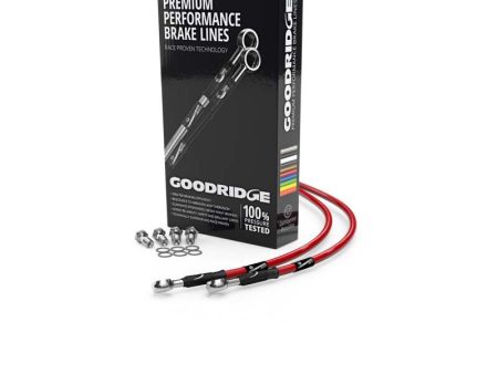 Goodridge 00-06 Triumph Tiger 885i 955i Red Front SS Brake Lines Sale