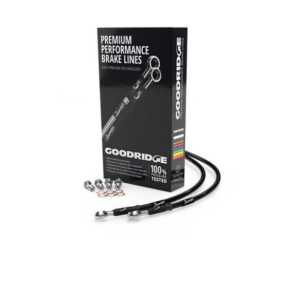 Goodridge 00-06 Triumph Tiger 885i 955i Black Rear SS Brake Lines Supply